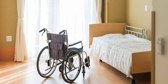 Empty-Nursing-Home-Room-with-a-Wheelchair-in-Atlanta