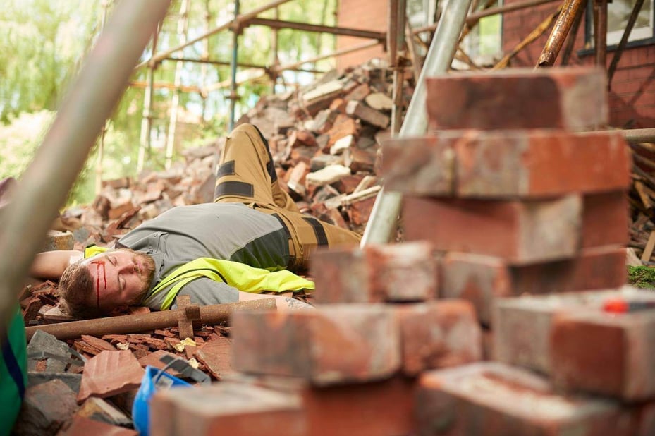 A construction worker who was injured on a pile of bricks on a construction in College Park, Georgia